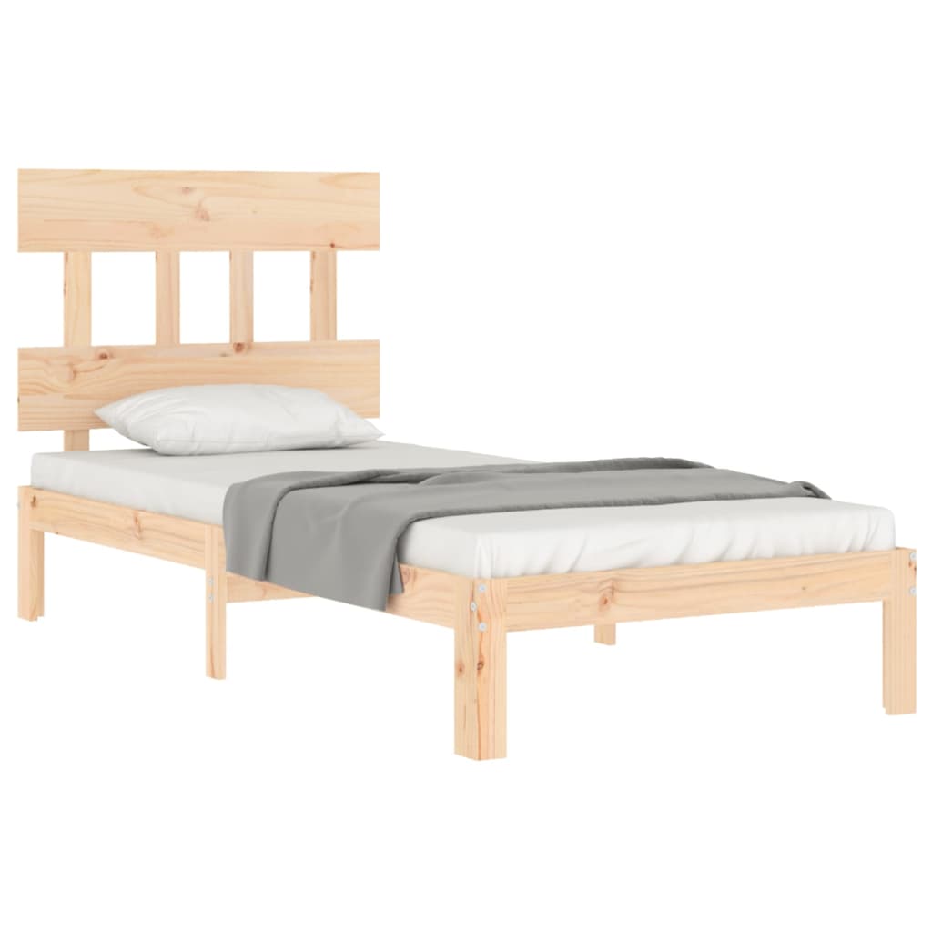 Bed Frame without Mattress 90x200 cm Solid Wood Pine
