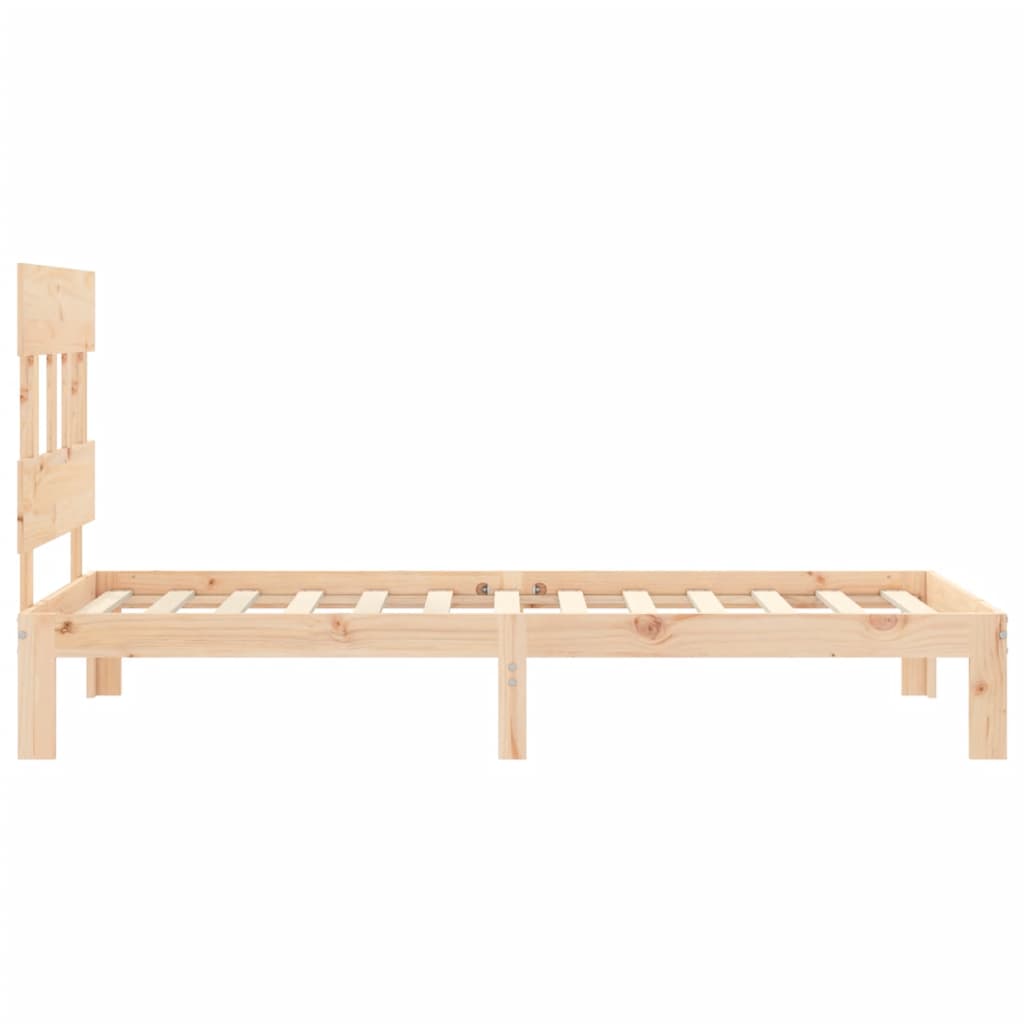 Bed Frame without Mattress 90x200 cm Solid Wood Pine