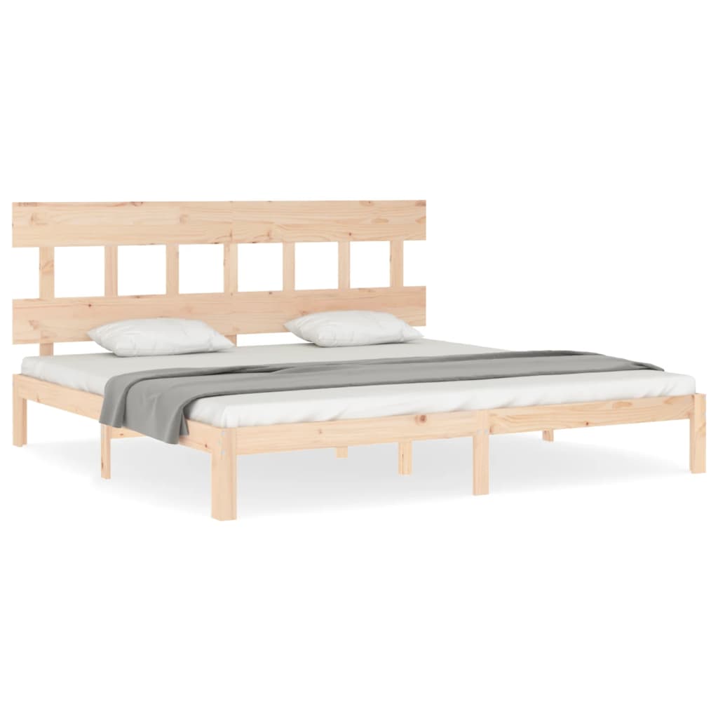 Bed Frame without Mattress 200x200 cm Solid Wood Pine
