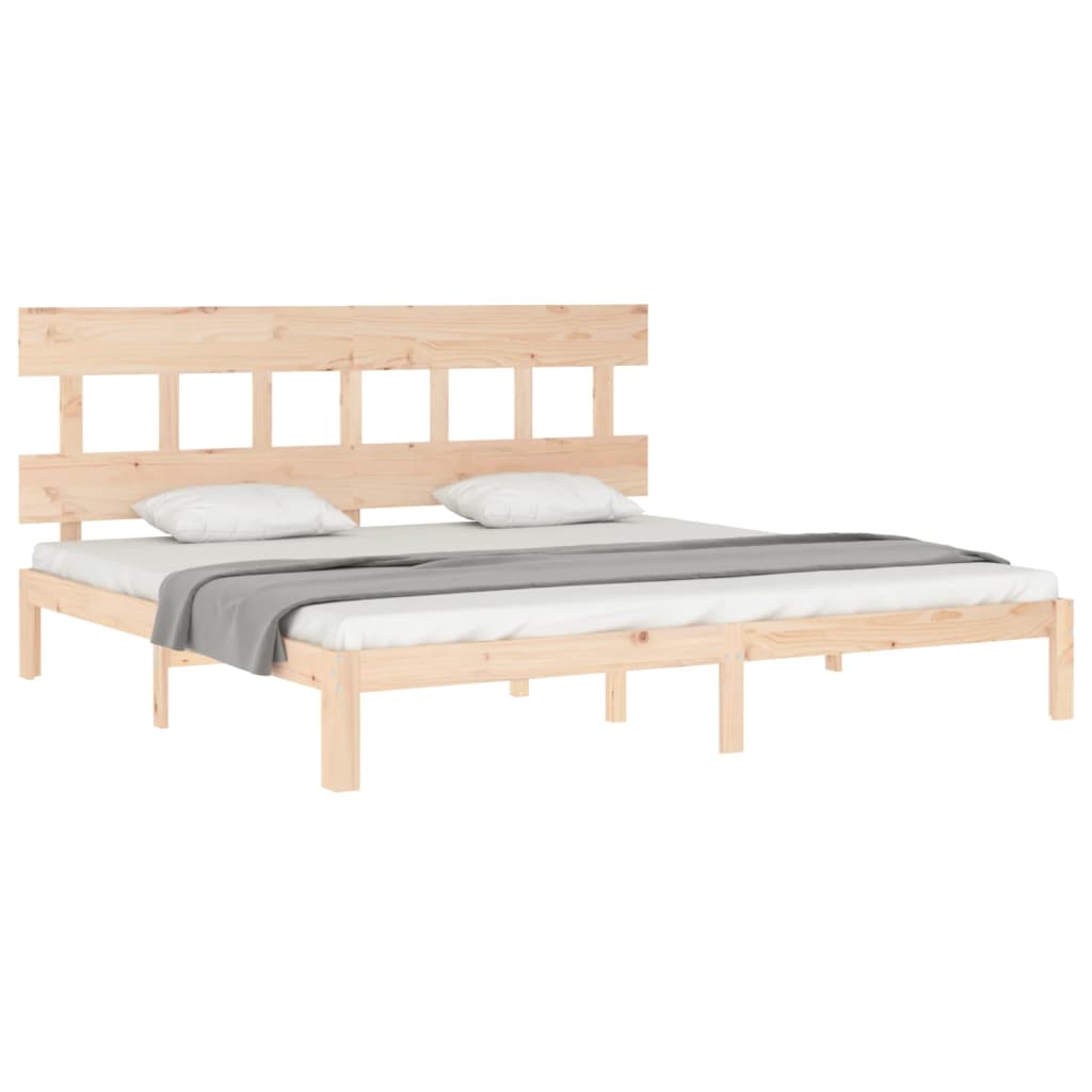 Bed Frame without Mattress 200x200 cm Solid Wood Pine