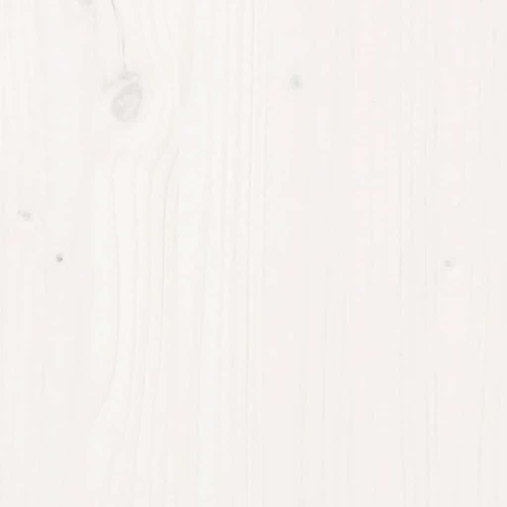 Bed Frame without Mattress White Single Solid Wood Pine