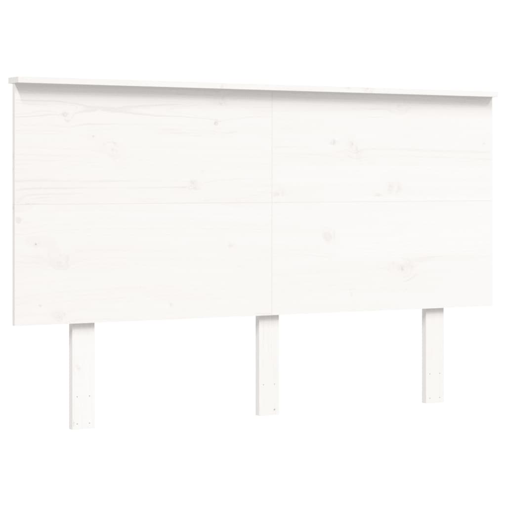 Bed Frame without Mattress White Small Double Solid Wood Pine
