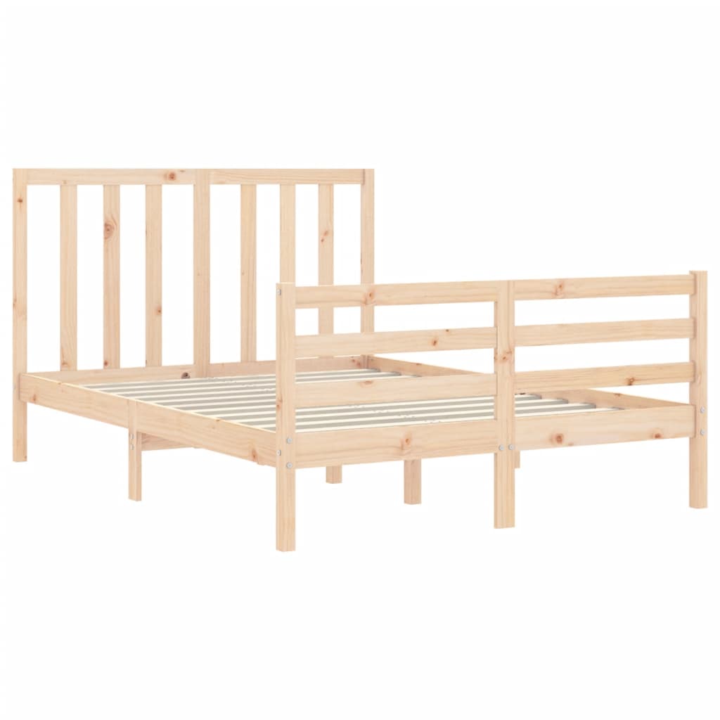 Bed Frame without Mattress Small Double Solid Wood Pine