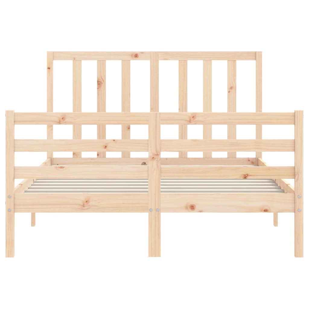 Bed Frame without Mattress Small Double Solid Wood Pine