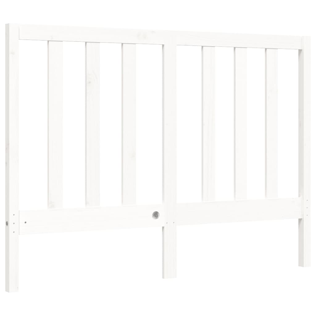Bed Frame without Mattress White 140x200 cm Solid Wood Pine