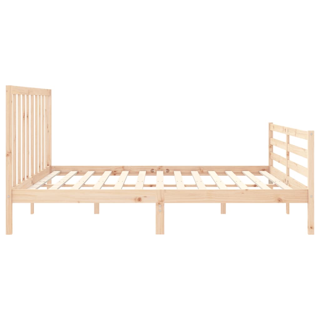 Bed Frame without Mattress 200x200 cm Solid Wood Pine