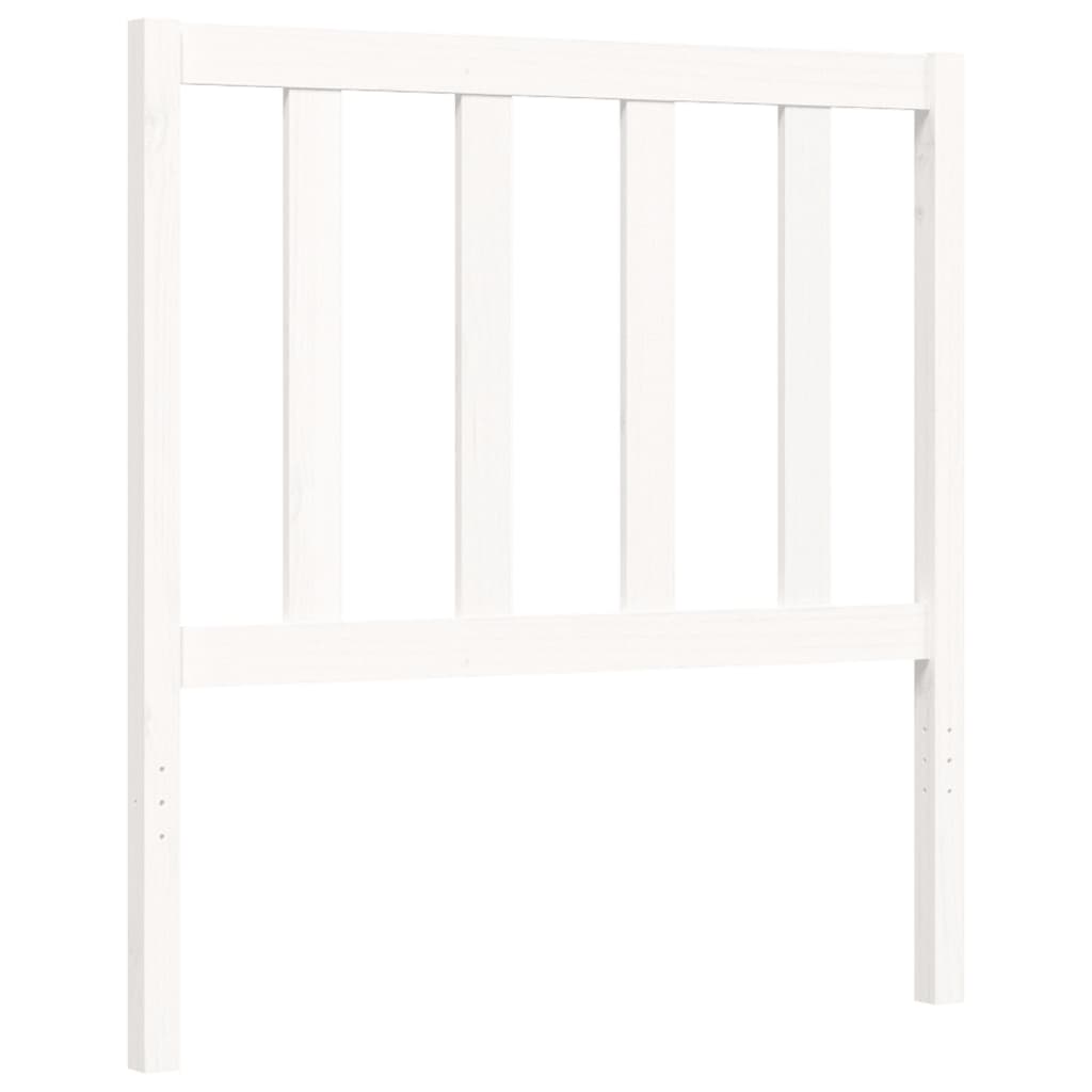 Bed Frame without Mattress White 100x200 cm Solid Wood Pine