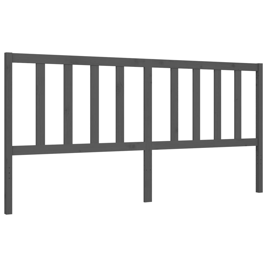 Bed Frame without Mattress Grey 200x200 cm Solid Wood Pine