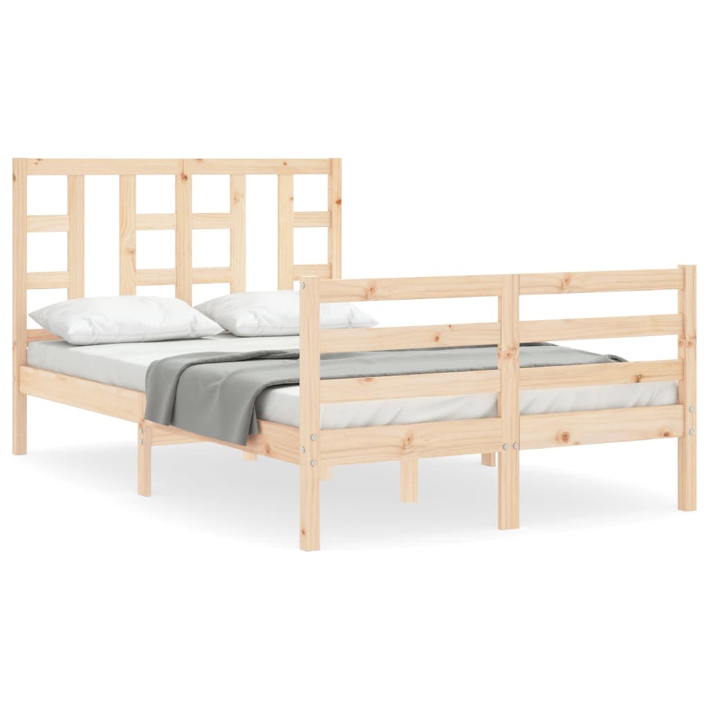 Bed Frame without Mattress Small Double Solid Wood Pine