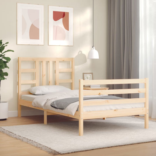 Bed Frame without Mattress 90x200 cm Solid Wood Pine