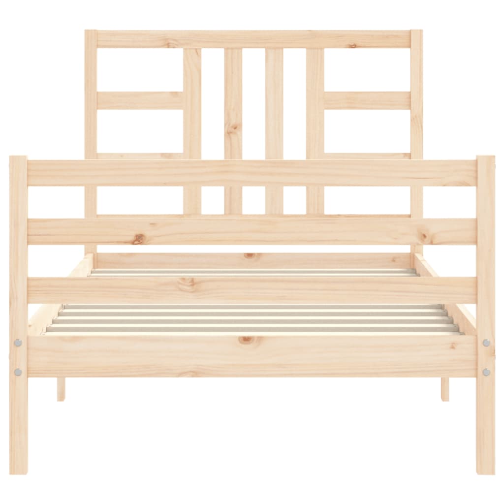Bed Frame without Mattress 100x200 cm Solid Wood Pine