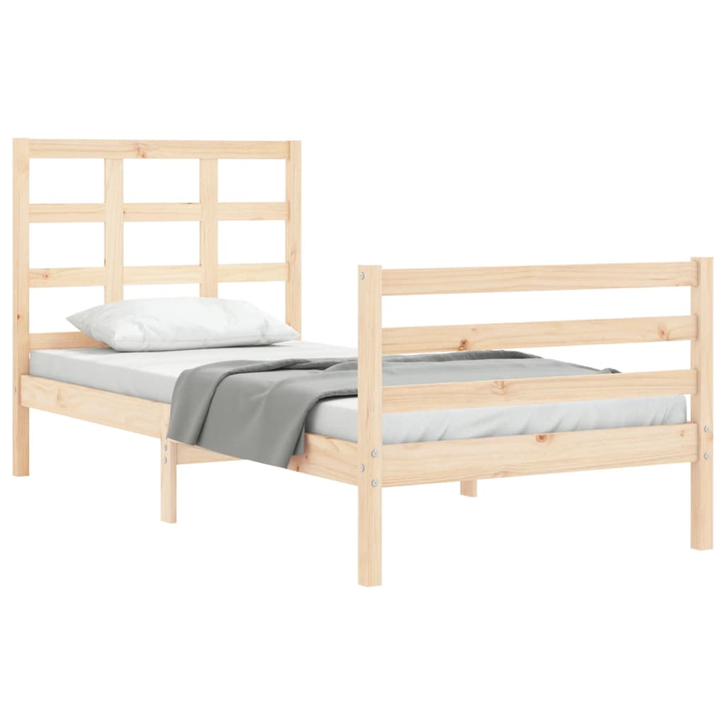 Bed Frame without Mattress Small Single Solid Wood
