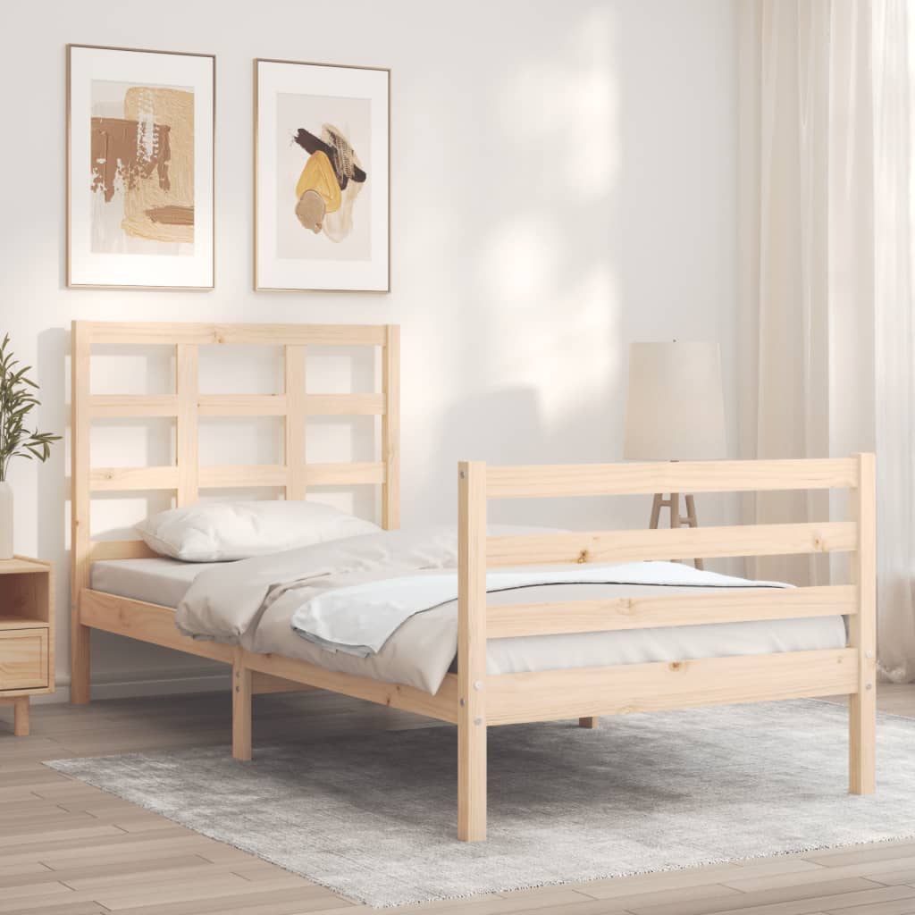 Bed Frame without Mattress Small Single Solid Wood
