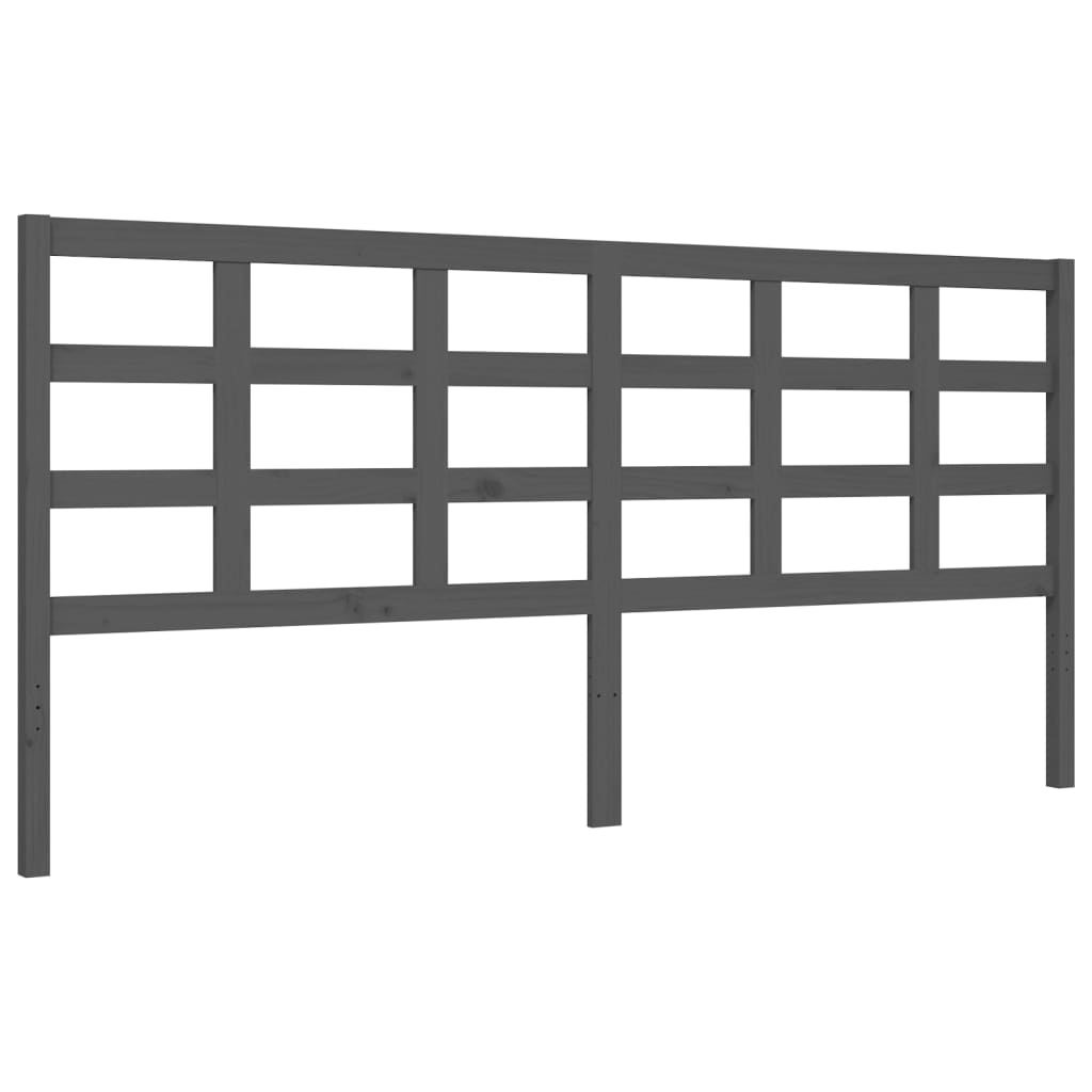 Bed Frame without Mattress Grey 200x200 cm Solid Wood