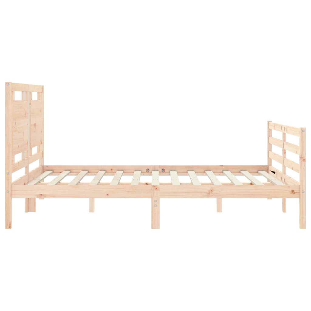 Bed Frame without Mattress King Size Solid Wood