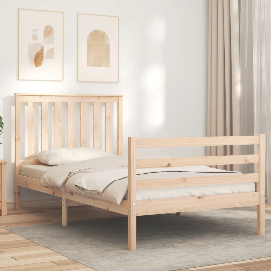 Bed Frame without Mattress 100x200 cm Solid Wood