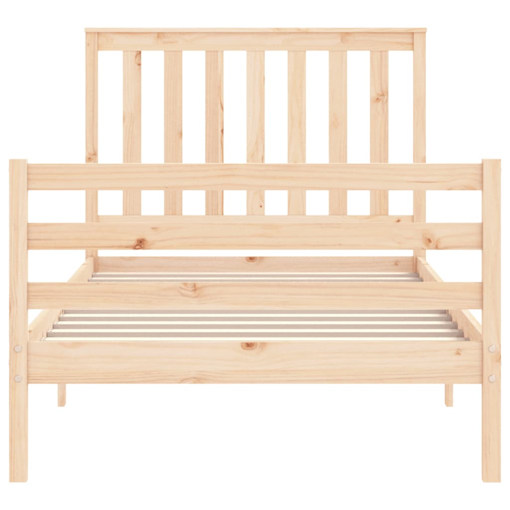Bed Frame without Mattress 100x200 cm Solid Wood