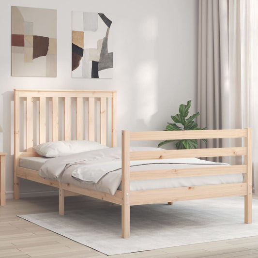 Bed Frame without Mattress 100x200 cm Solid Wood