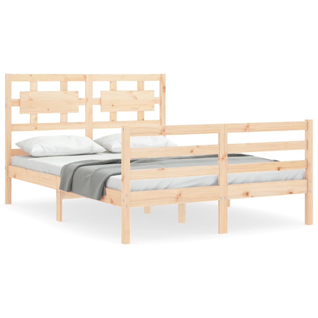 Bed Frame without Mattress 120x200 cm Solid Wood