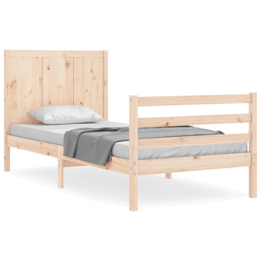 Bed Frame without Mattress Small Single Solid Wood