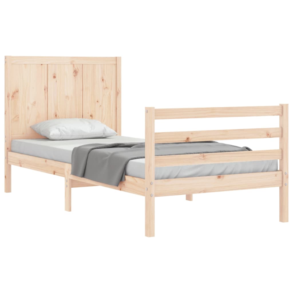 Bed Frame without Mattress Small Single Solid Wood