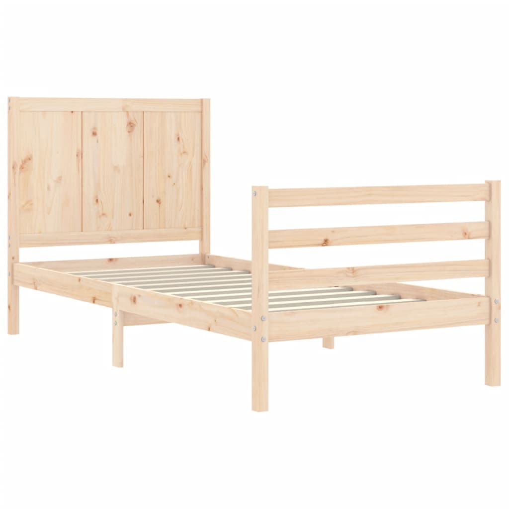 Bed Frame without Mattress Small Single Solid Wood