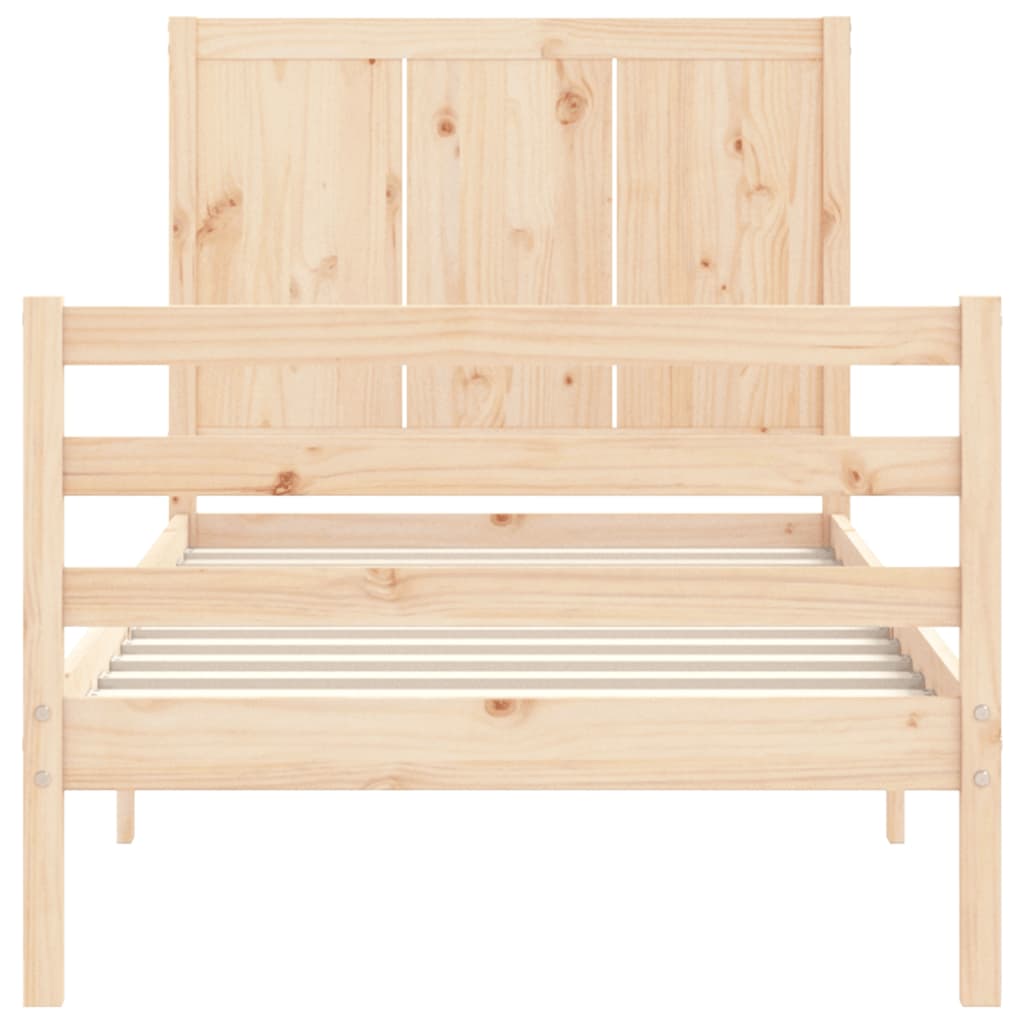 Bed Frame without Mattress Small Single Solid Wood