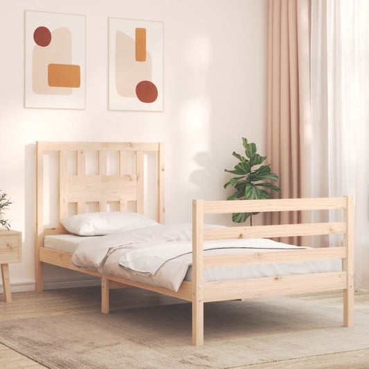 Bed Frame without Mattress 100x200 cm Solid Wood