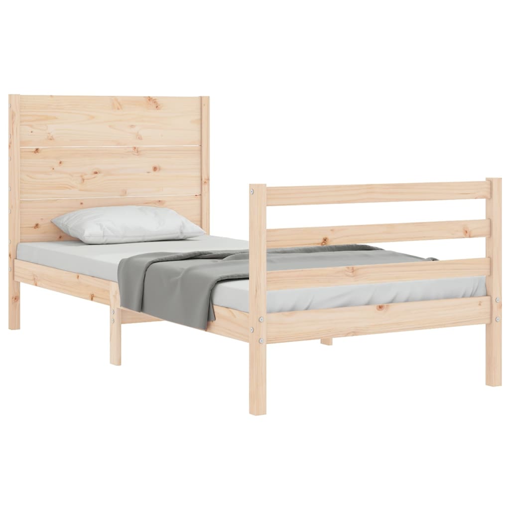 Bed Frame without Mattress Small Single Solid Wood