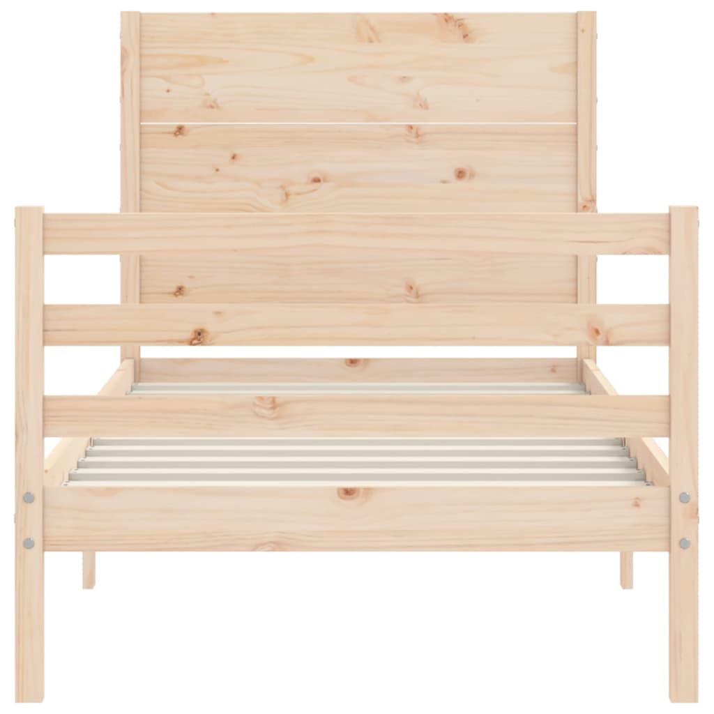 Bed Frame without Mattress Small Single Solid Wood