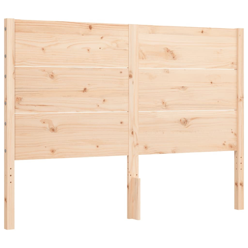 Bed Frame without Mattress Double Solid Wood