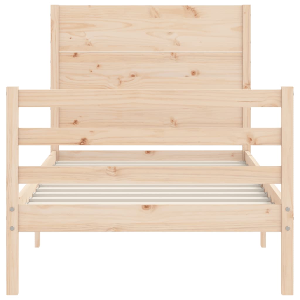 Bed Frame without Mattress 100x200 cm Solid Wood