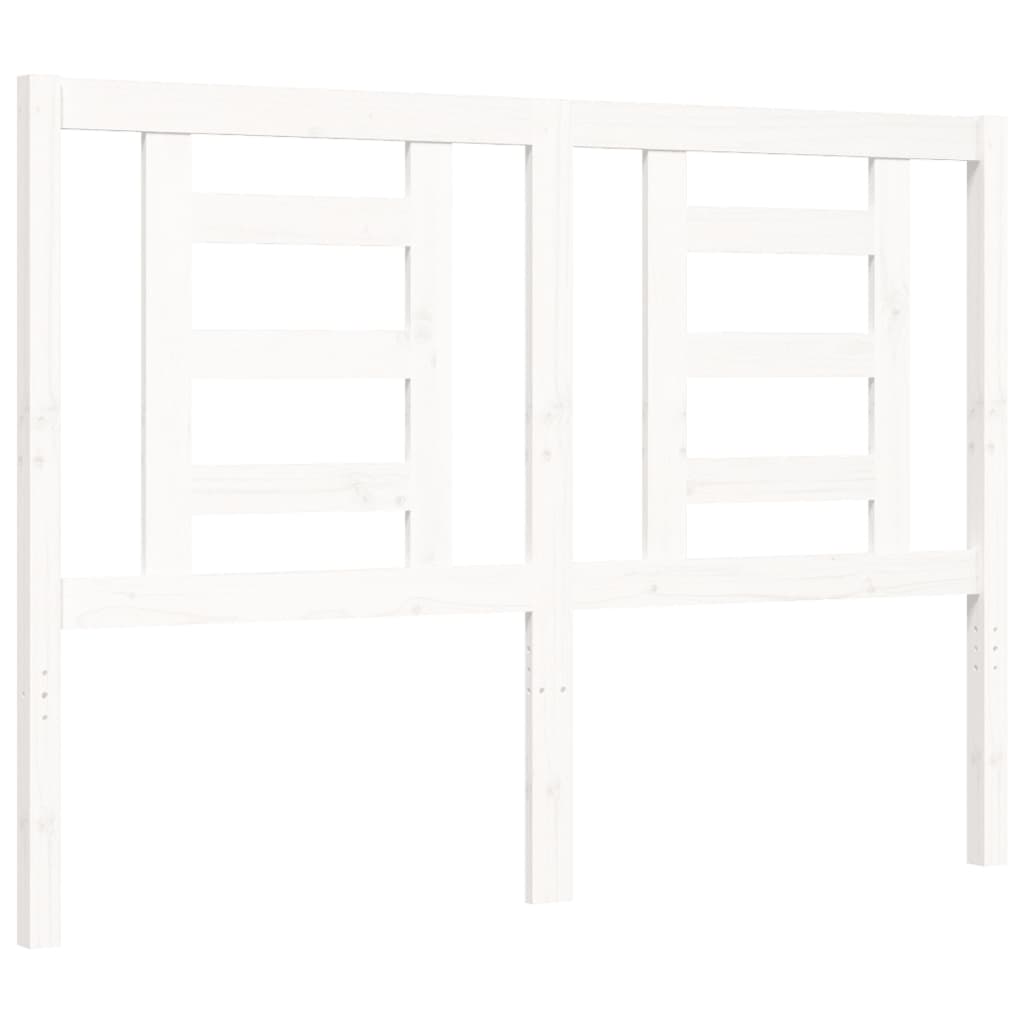 Bed Frame without Mattress White Small Double Solid Wood