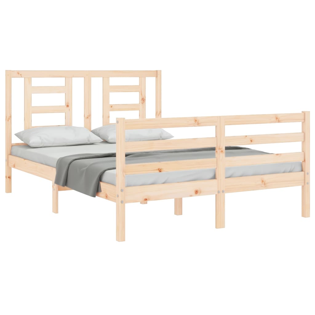 Bed Frame without Mattress 140x200 cm Solid Wood