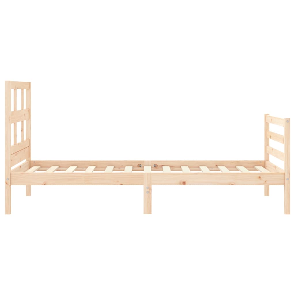 Bed Frame without Mattress Single Solid Wood