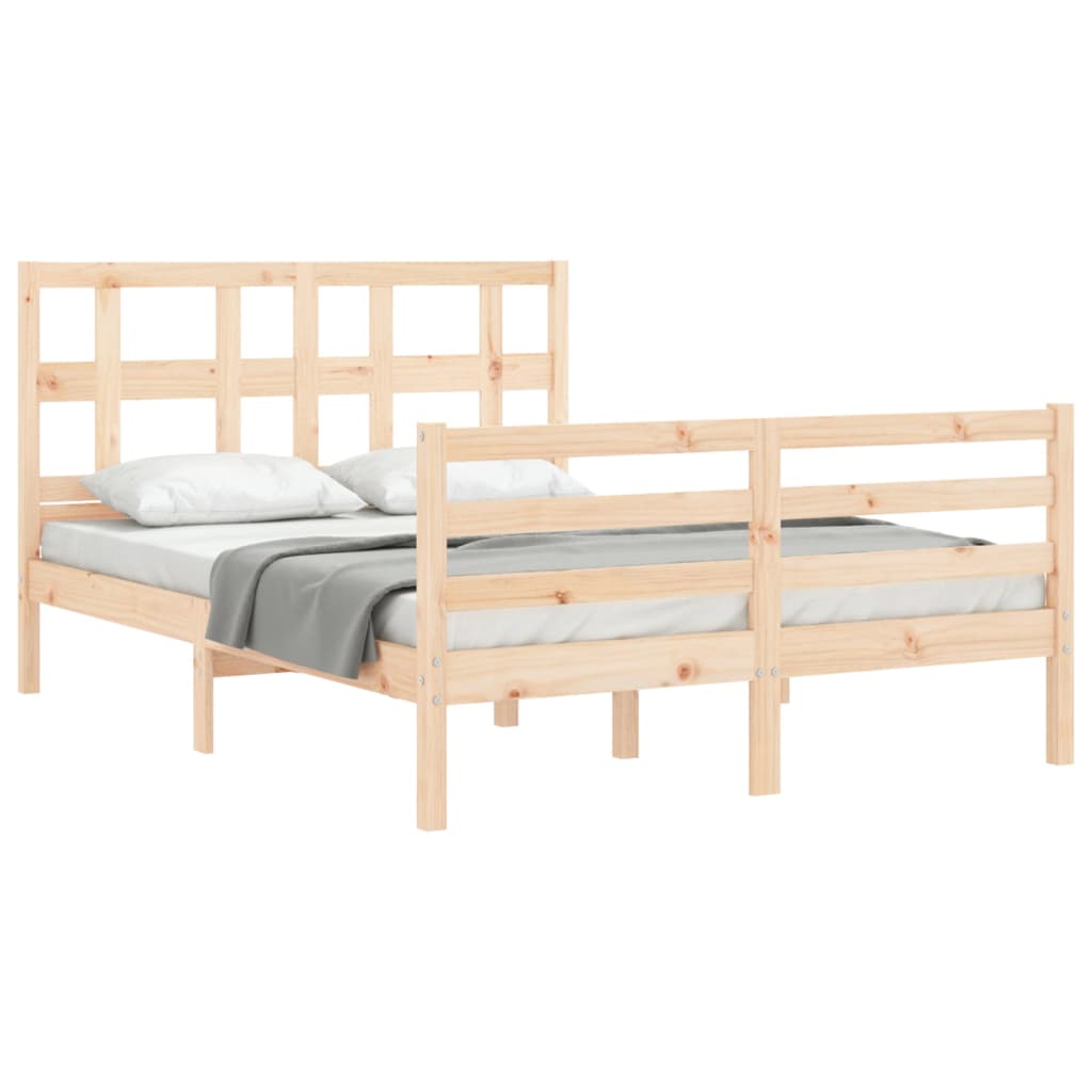 Bed Frame without Mattress Small Double Solid Wood