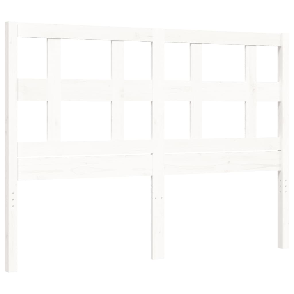 Bed Frame without Mattress White 120x200 cm Solid Wood