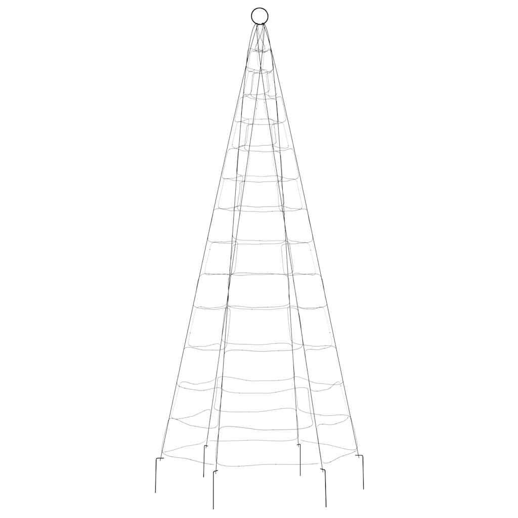 LED Christmas Tree on Flagpole 200 LEDs Warm White 180 cm