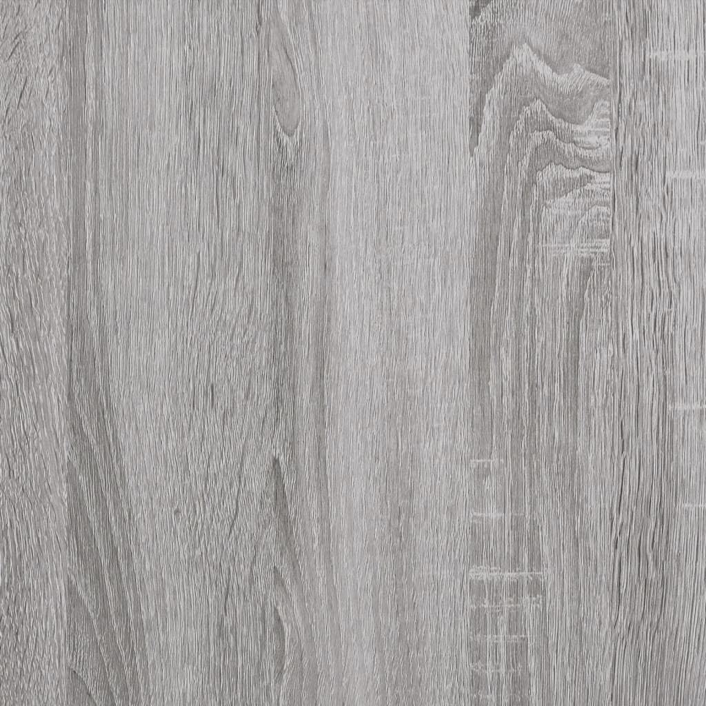 Computer Desk Grey Sonoma 131x48x75 cm Engineered Wood