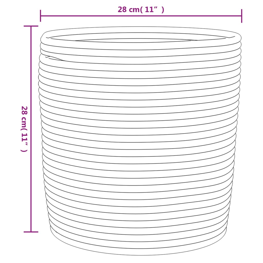 Storage Baskets 2 pcs Grey and White Ø28x28 cm Cotton