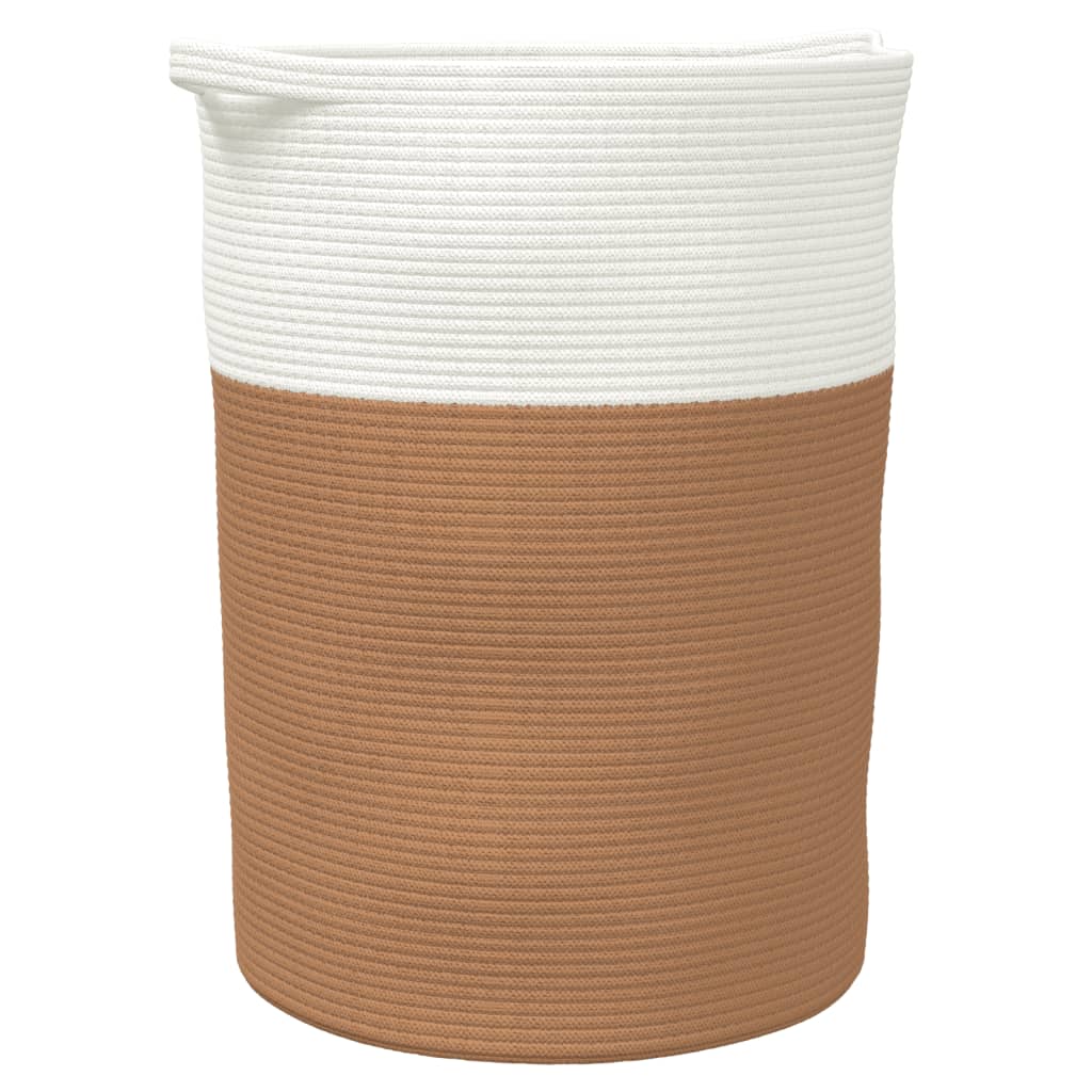 Storage Basket Brown and White Ø49x65 cm Cotton
