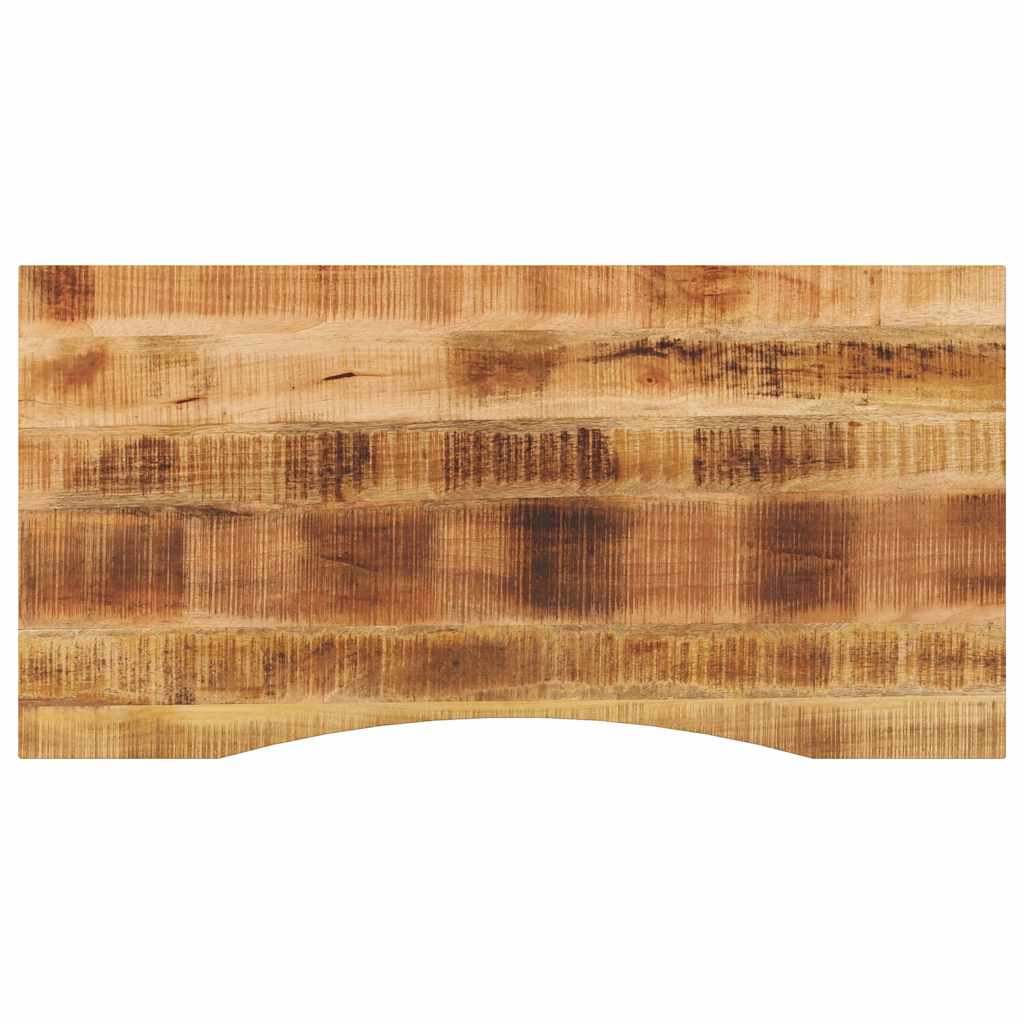 Desk Top with Curve 110x50x2.5 cm Solid Wood Rough Mango