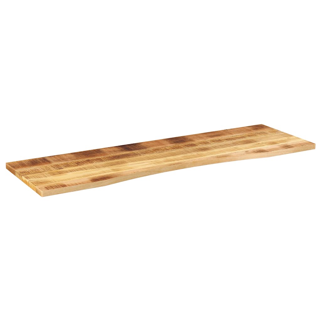 Desk Top with Curve 160x50x2.5 cm Solid Wood Rough Mango