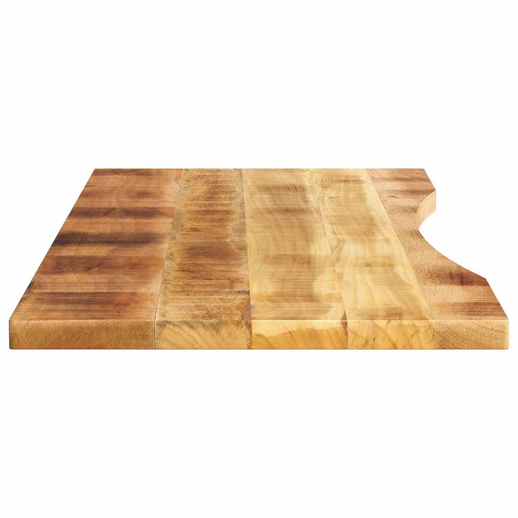 Desk Top with Curve 160x50x2.5 cm Solid Wood Rough Mango