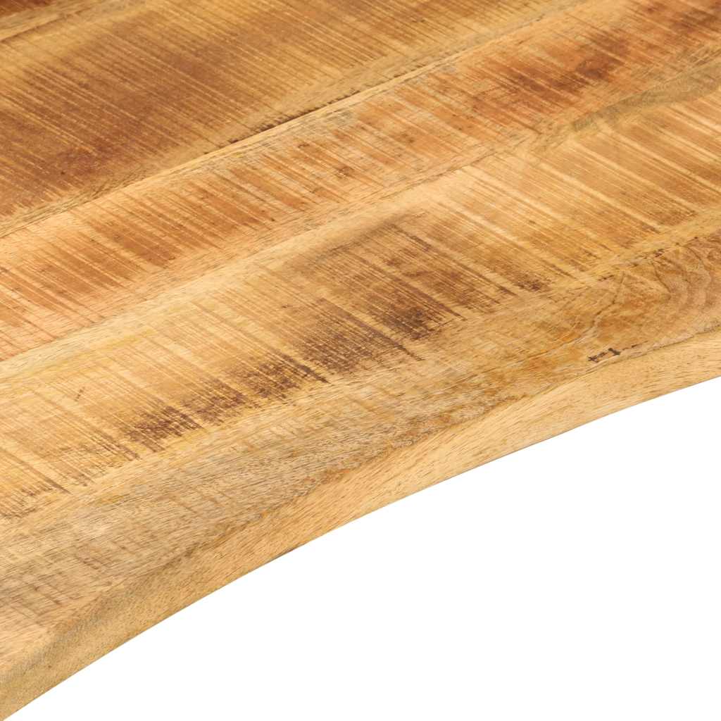 Desk Top with Curve 160x50x2.5 cm Solid Wood Rough Mango