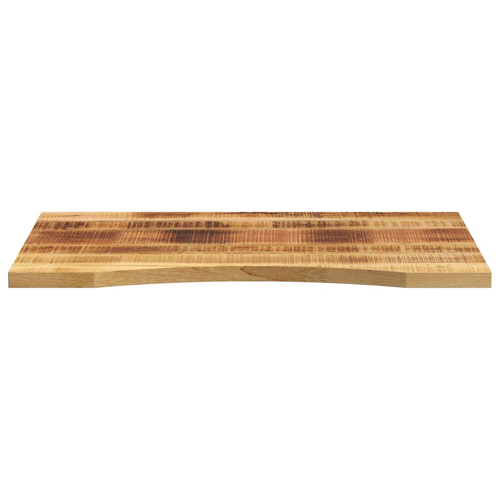 Desk Top with Curve 80x60x2.5 cm Solid Wood Rough Mango