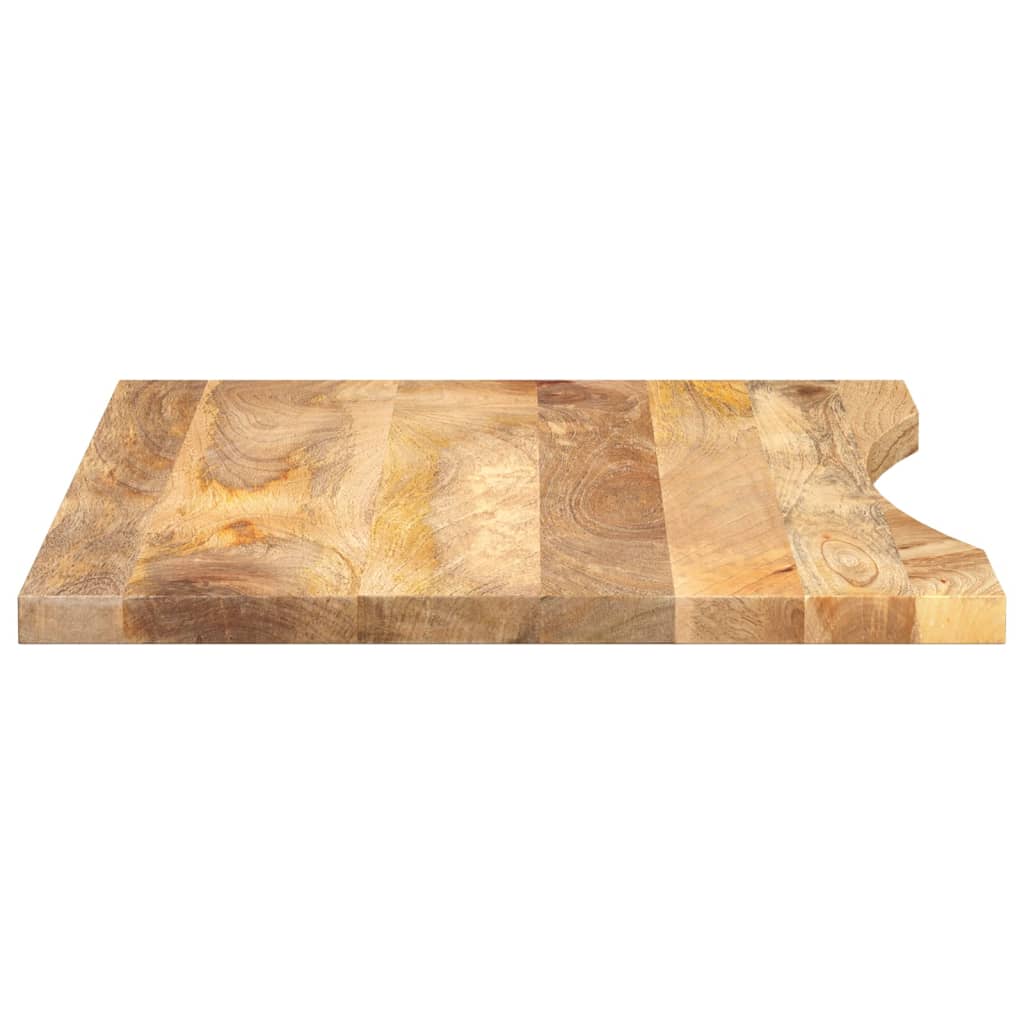 Desk Top with Curve 80x50x2.5 cm Solid Wood Rough Mango