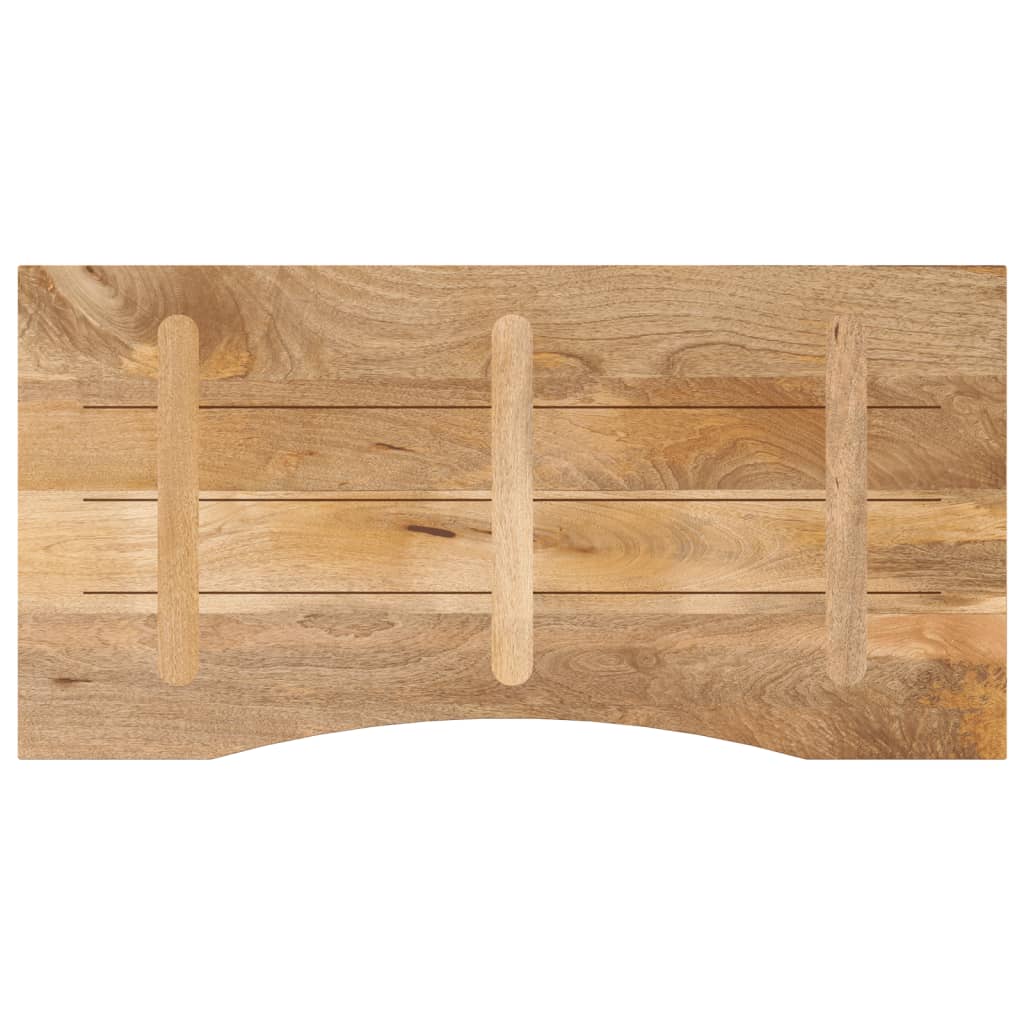 Desk Top with Curve 140x50x2.5 cm Solid Wood Rough Mango