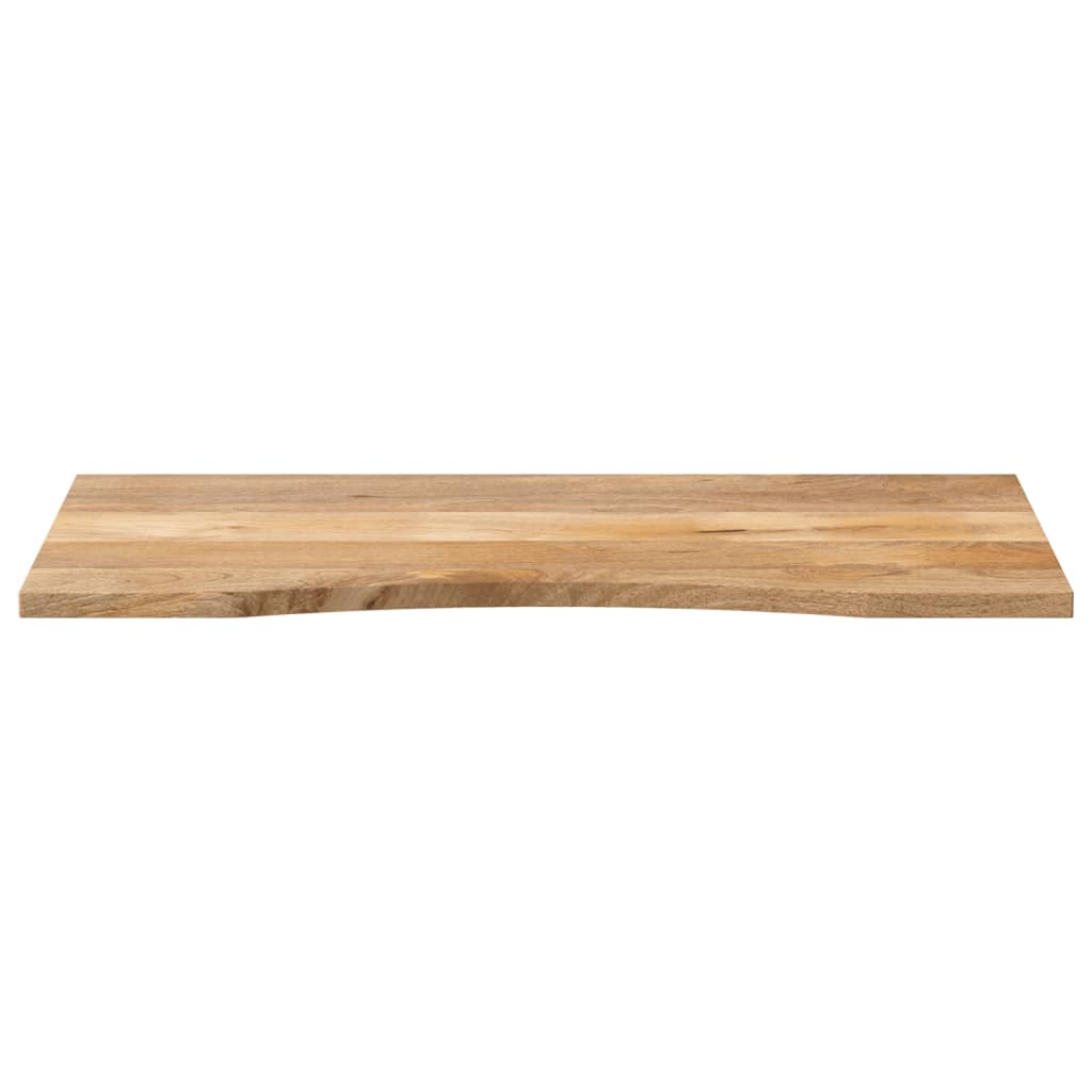 Desk Top with Curve 120x60x2.5 cm Solid Wood Rough Mango