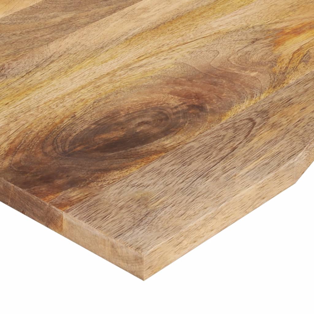Desk Top with Curve 120x60x2.5 cm Solid Wood Rough Mango